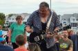 Eclipse at Ocean Pines Yacht Club: lead guitar Charles saying hi to some young fans.